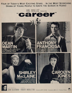 1959 Movie Ad Career Dean Martin Shirely MacLaine Film - ORIGINAL MOVIE2
