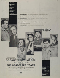 1955 Movie Ad Desperate Hours Humphrey Bogart Paramount - ORIGINAL MOVIE2