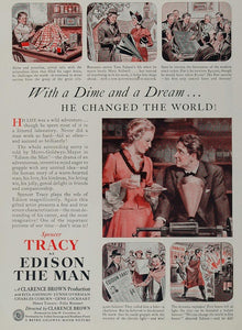 1940 Movie Ad Edison the Man Spencer Tracy MGM Film - ORIGINAL MOVIE2