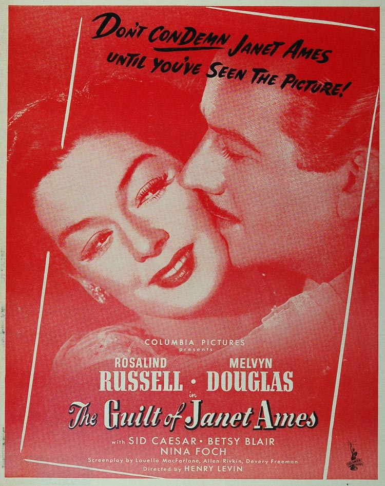 1947 Movie Ad The Guilt of Janet Ames Rosalind Russell - ORIGINAL MOVIE2