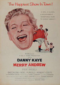 1958 Movie Ad Merry Andrew Danny Kaye Pier Angeli MGM - ORIGINAL MOVIE2