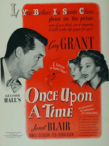 1944 Movie Ad Once Upon Time Cary Grant Janet Blair Motion Picture MOVIE2