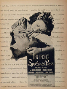 1946 Movie Ad Specter of the Rose Ben Hecht Republic - ORIGINAL MOVIE2