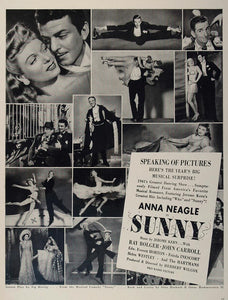 1941 Movie Ad Sunny Anna Neagle Ray Bolger Dance RKO - ORIGINAL MOVIE2