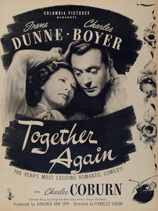 1944 Movie Ad Together Again Irene Dunne Charles Boyer - ORIGINAL MOVIE2