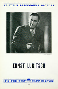 1936 Ad Ernst Lubitsch Movie Film Director Paramont Pictures Production MOVIE3