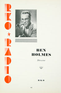 1936 Ad Ben Holmes Film Movie Director Screenwriter RKO Radio Pictures MOVIE3