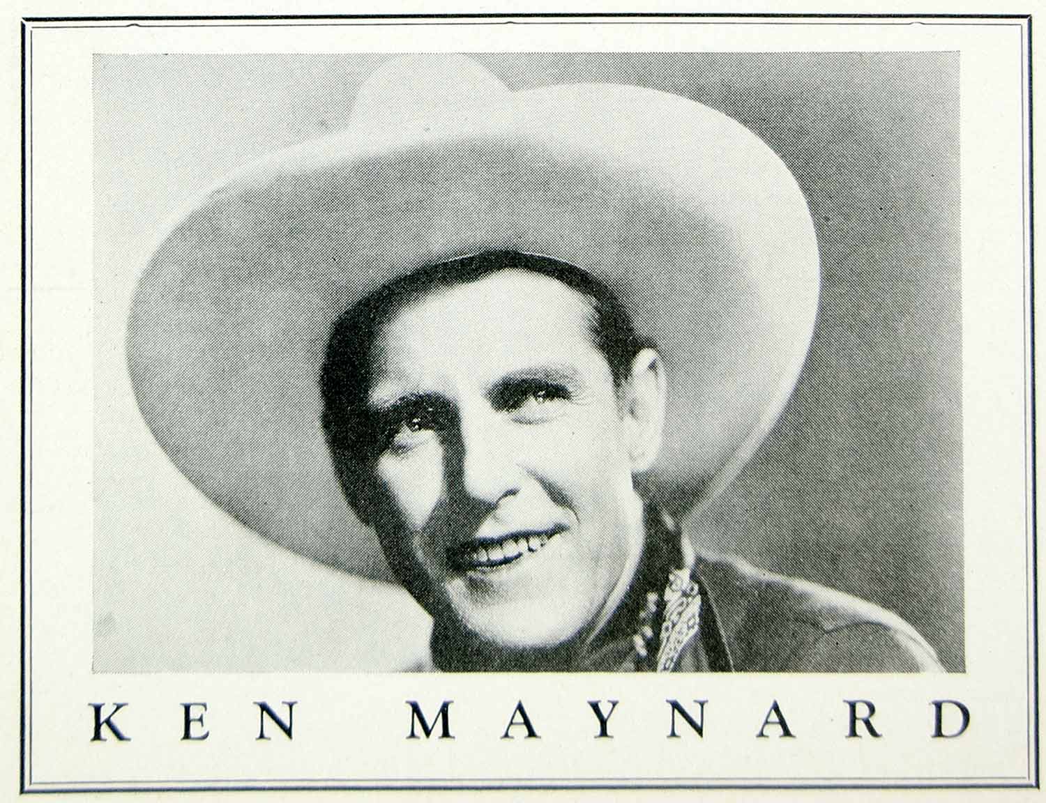 1936 Ad Ken Maynard Movie Stuntman Film Actor Western Cowboy Star Booking MOVIE3