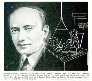 1936 Print Herman Robbins National Screen Service Movie Ads Hap Hadley MOVIE3