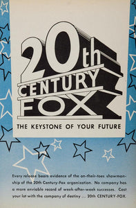 1936 Ad 20th Century Fox Movies Motion Pictures Film - ORIGINAL MOVIE - Period Paper
