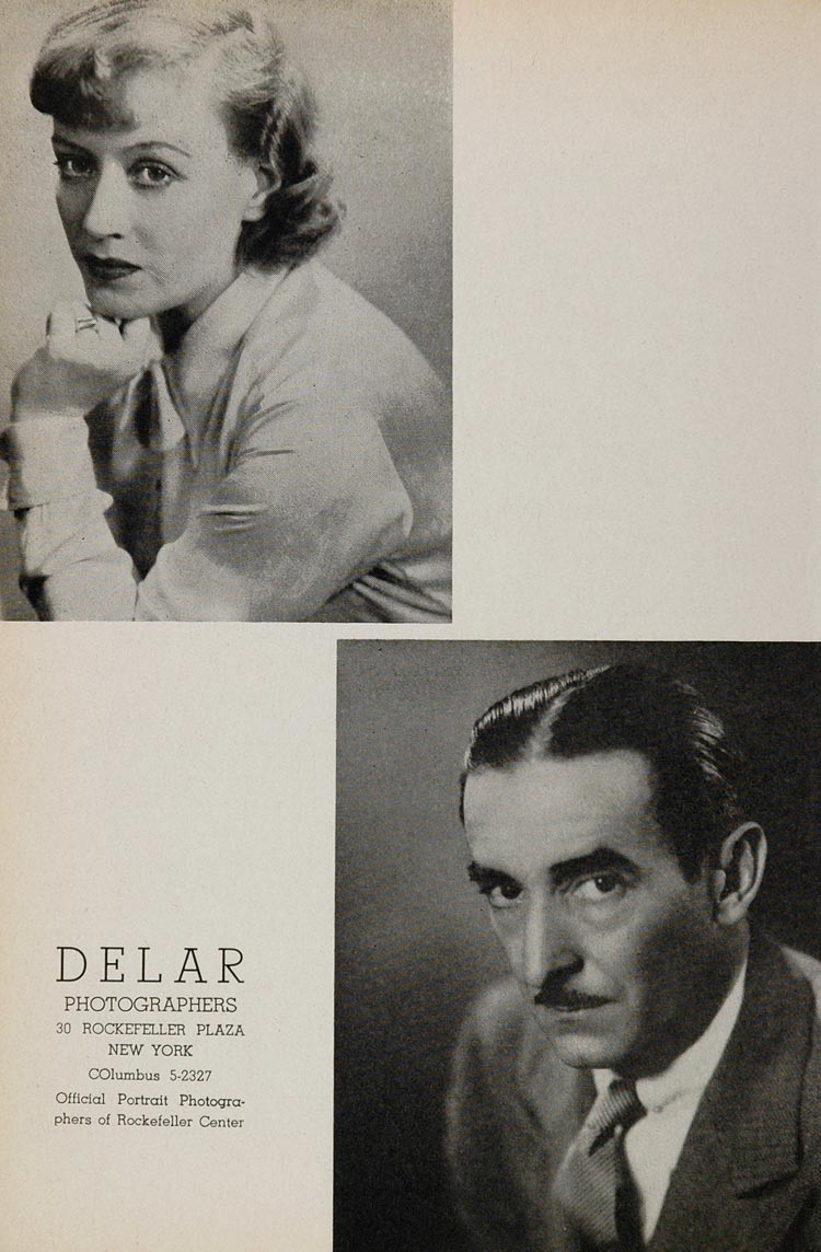 1936 Ad Delar Photographers Portraits Rockefeller Plaza - ORIGINAL MOVIE