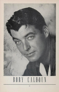 1958 Rory Calhoun Movie Actor Westerns Portrait Print - ORIGINAL MOVIE