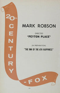 1958 Ad Mark Robson Film Director 20th Century Fox - ORIGINAL ADVERTISING MOVIE