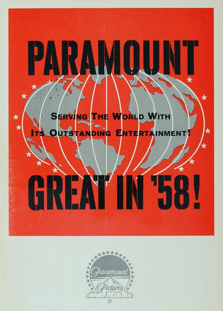 1958 Ad Paramount Pictures Film Movie Trademark Logo - ORIGINAL MOVIE