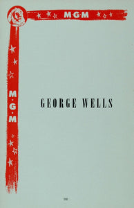 1958 Ad MGM George Wells Movie Film Writer Producer - ORIGINAL ADVERTISING MOVIE