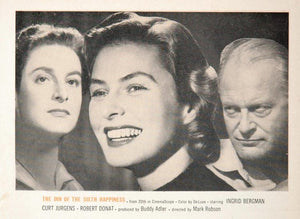 1958 Ad The Inn of Sixth Happiness Ingrid Bergman Movie - ORIGINAL MOVIE