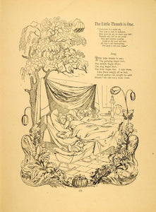 1879 Print Children Sleeping Cradle Friedrich Froebel ORIGINAL HISTORIC MP3
