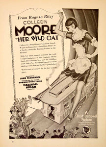 1928 Ad Rags Ritzy Her Wild Oat Colleen Moore John McCormick Movie Film MPC1