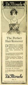1919 Ad DeMiracle Liquid Hair Removal Depilatory NY Unwanted Body Hair MPR1
