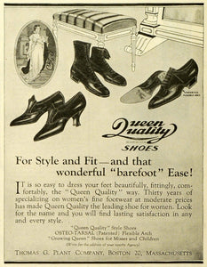 1923 Ad Thomas G Plant Co Queen Quality Shoes Women Footwear Leather MPR1