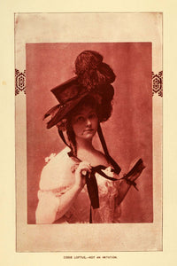 1900 Print Scottish Stage Actress Singer Cissie Loftus Portrait Hat Fashion MTR1