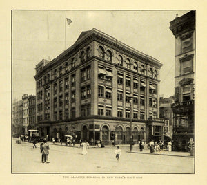 1908 Print Educational Alliance Building New York City East Side MTR1