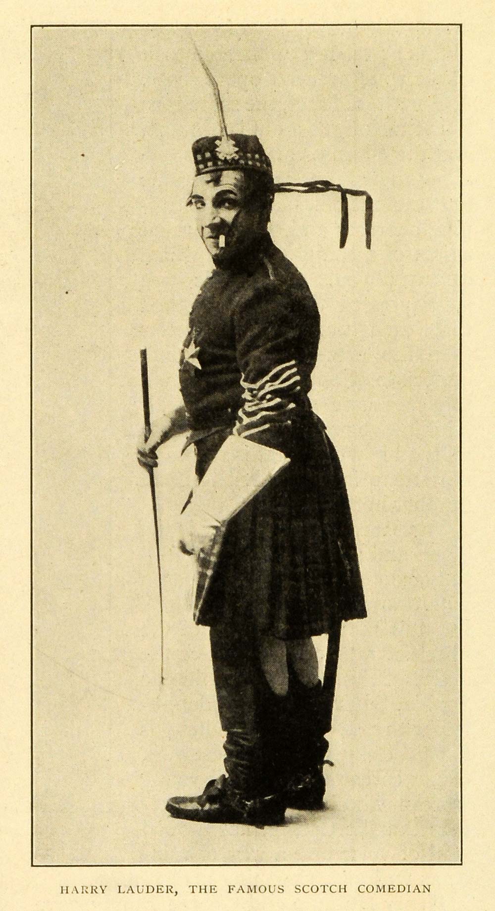 1908 Print Harry Lauder Portrait Scottish Comedian International MTR1