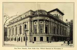 1909 Print New Theatre Theater New York City Building Architecture Broadway MTR1