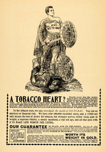 1895 Ad No-To-Bac Nicotine Treatment Sterling Remedy Co - ORIGINAL MUN1
