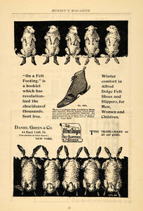 1895 Ad Daniel Green Company No 909 Calfskin Shoe Mens - ORIGINAL MUN1