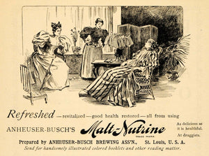 1895 Ad Good Health Malt Nutrine Anheuser Busch Brewing - ORIGINAL MUN1