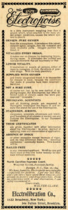 1894 Ad Electropoise Electrolibration Company Oxygen - ORIGINAL ADVERTISING MUN1