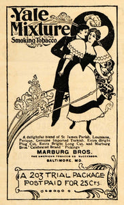 1895 Ad Yale Mixture Smoking Tobacco Marburg Brothers - ORIGINAL MUN1