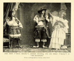 1899 Print Stage Actors John Drew Charles Lelercq Ada Rehan Inconstant MUN1