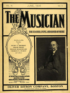 1906 Cover Musician Prof. John K. Paine Shakespeare - ORIGINAL MUS1