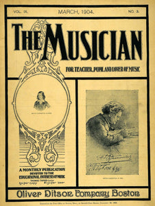 1904 Cover Musician Anton Rubinstein Composer Portrait - ORIGINAL MUS1