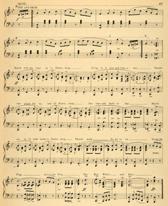 1916 Print Sheet Music Notation Lowe's Plattsburg March ORIGINAL HISTORIC MUS1