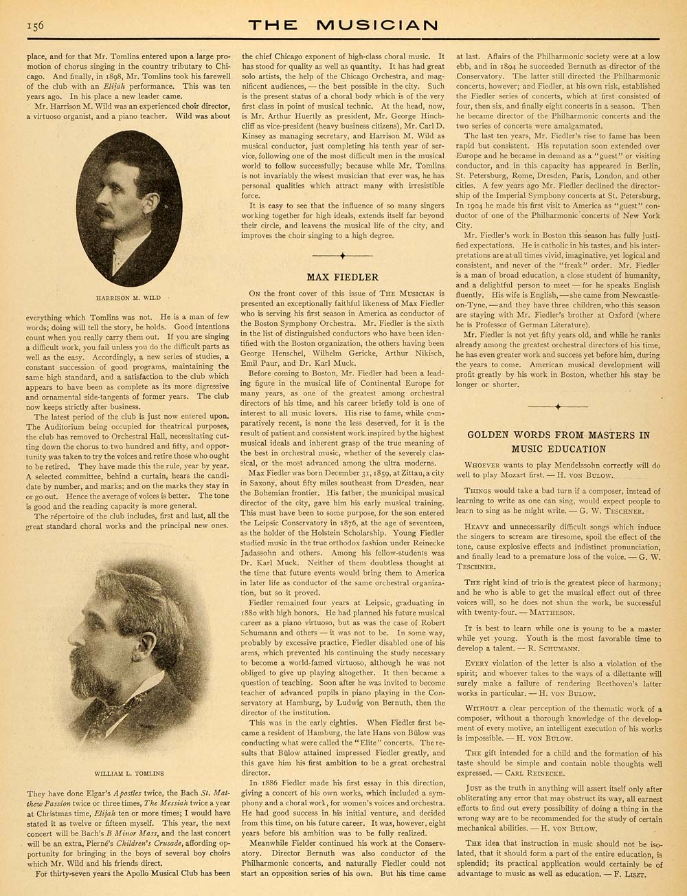 1909 Article Apollo Musical Club Chicago W. S. Mathews - ORIGINAL MUS1