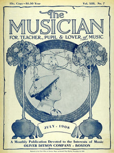 1908 Cover Musician Boy Listening Songbirds Tree Branch - ORIGINAL MUS1
