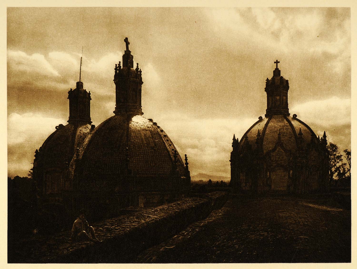 1925 Church El Carmen San Angel Mexico Photogravure - ORIGINAL PHOTOGRAVURE MX1