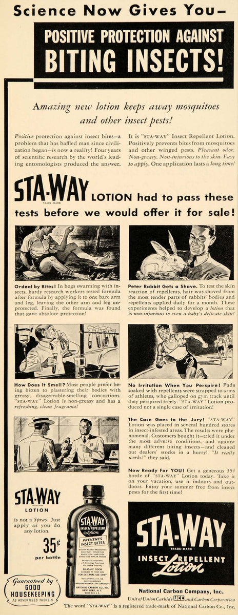 Retro Insect Ad 1939 Ad Staway Insect Repellent Lotion Mosquitoes Pests - ORIGINAL MX4 ...