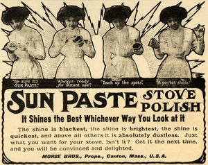 1910 Ad Sun Paste Stove Polish Morse Brothers Touch Ups - ORIGINAL MX5