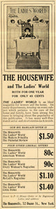 1910 Ad The Housewife Ladies World Magazine Subscribe - ORIGINAL ADVERTISING MX5
