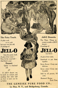 1909 Ad Fairy Touch Jell-O Genesee Pure Food Company - ORIGINAL ADVERTISING MX5