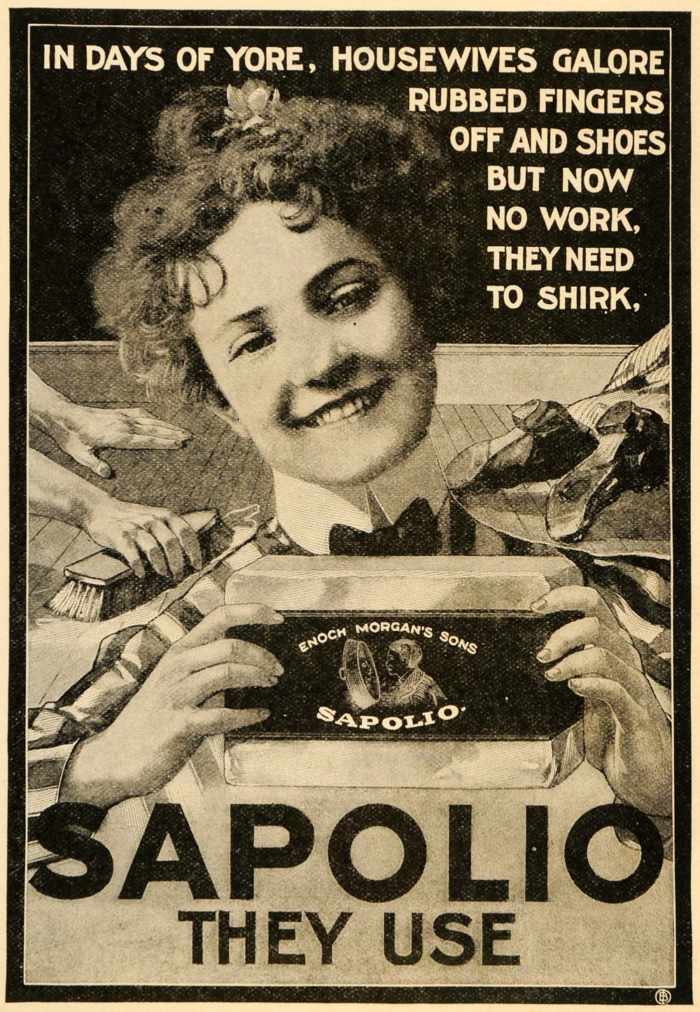 1900 Ad Sapolio Enoch Morgans Sons Detergent Soap Clean - ORIGINAL MX5