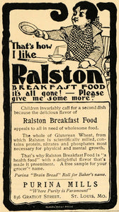 1901 Ad Ralson Breakfast Food Cereal Purina Mills St Louis Missouri MX5