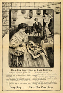 1909 Ad Ivory Soap Knitting Yacht Club Sydney Adamson - ORIGINAL ADVERTISING MX6