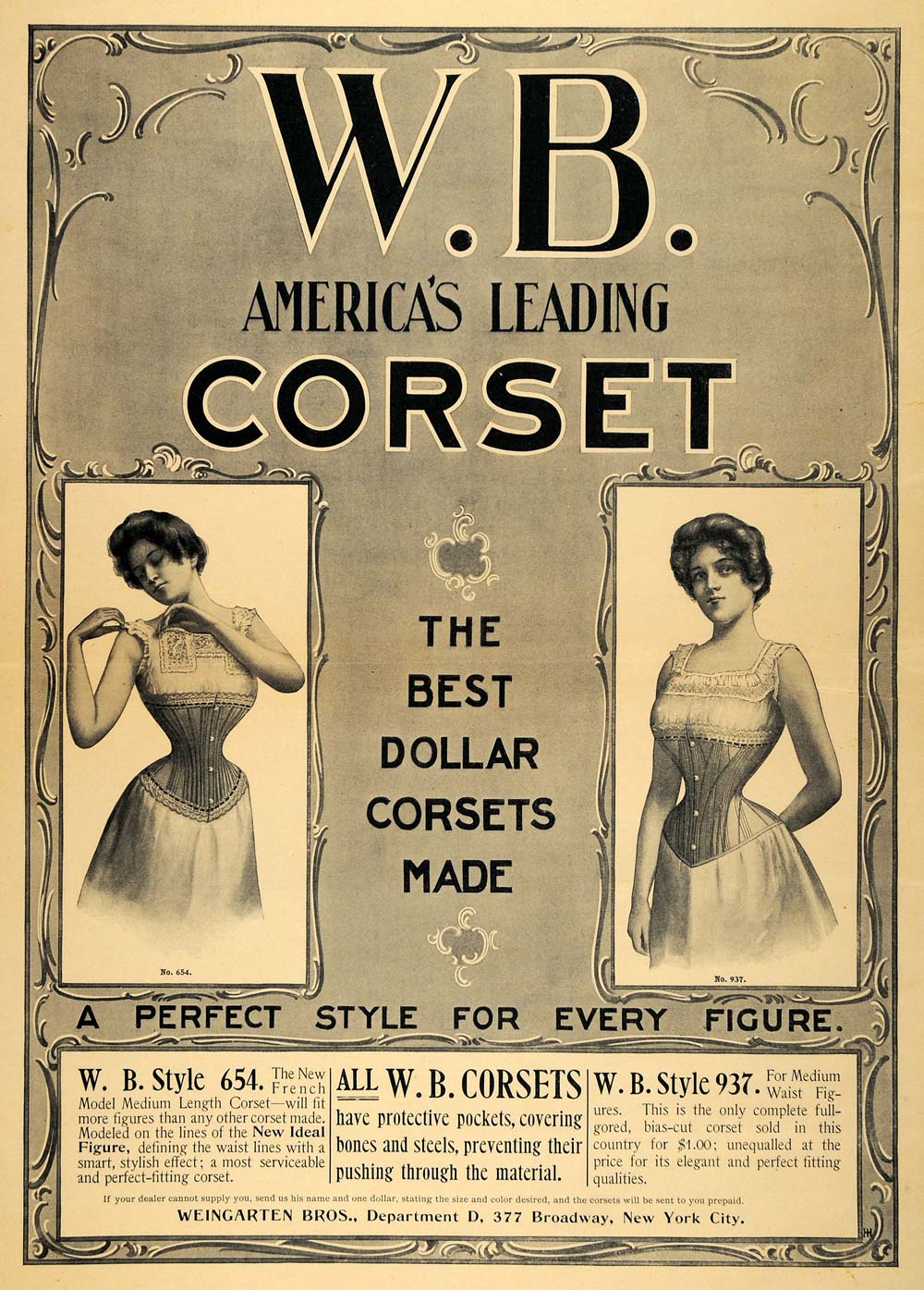 1900 Ad W. B. Corsets Victorian Fashion Undergarments - ORIGINAL ADVER Period Paper Historic Art LLC 1900 Ad W. B. Corsets Victorian Fashion Undergarments - ORIGINAL ADVER Period Paper Historic Art LLC