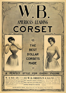1900 Ad W. B. Corsets Victorian Fashion Undergarments