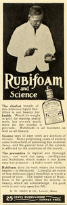 1906 Ad E W Hoyt Co Rubifoam Tooth Powder Bottle Lowell MA Oral Hygiene MX7